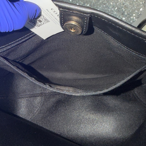 Coach City Tote Bag Dark Brown & Black - Picture 12 of 17